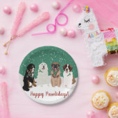 Bernese Leonberger Pyrenees St Bernard Kerstmis Papieren Bordje (Feest)