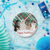 Bernese Leonberger Pyrenees St Bernard Kerstmis  Papieren Bordje (Feest)