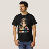 Bernese Lovers, Bernese Mountain Dog Retro T-Shirt (Voorkant volledig)
