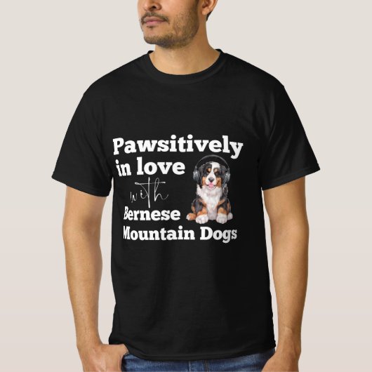 Bernese Lovers, Bernese Mountain Dog T-Shirt (Voorkant)