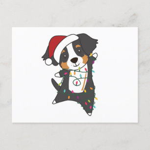 Bernese Merry Christmas Happy Christmas Dogs Briefkaart