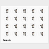 Bernese Merry Christmas Happy Christmas Dogs Ronde Sticker (Vel)