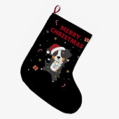Bernese Merry Happy Kerstmis Grote Kerstsok (Voorkant (Hangend))