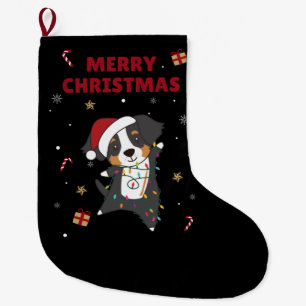 Bernese Merry Happy Kerstmis Grote Kerstsok