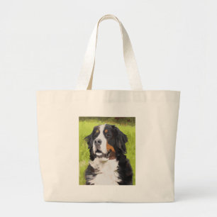 Bernese moundog grote tote bag