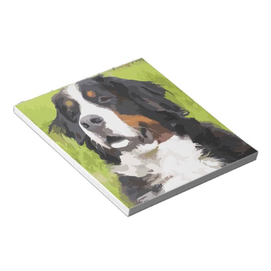 Bernese moundog notitieblok (Schuin)