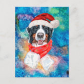 Bernese Mountain Breed Dog Kerstmis Feestdagenkaart (Voorkant)