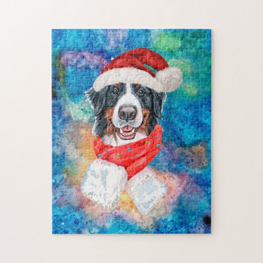 Bernese Mountain Breed Dog Kerstmis Legpuzzel (Verticaal)
