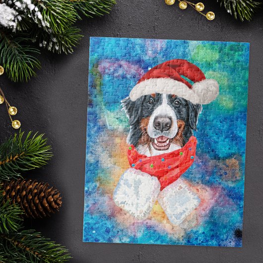 Bernese Mountain Breed Dog Kerstmis Legpuzzel