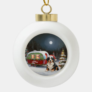 Bernese Mountain Caravan Kerstavontuur Keramische Bal Ornament