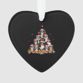 Bernese Mountain Christmas Tree Dog Santa Xmas Fun Ornament (voorkant)