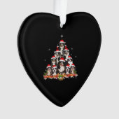 Bernese Mountain Christmas Tree Dog Santa Xmas Fun Ornament (voorkant)