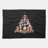 Bernese Mountain Christmas Tree Dog Santa Xmas Fun Theedoek (Horizontaal)
