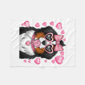 Bernese Mountain Coquette Dog Pet Lover Owner Fleece Deken (Voorkant (Horizontaal))