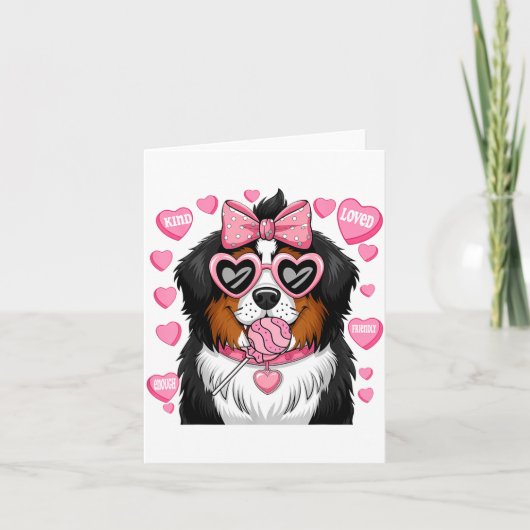 Bernese Mountain Coquette Dog Pet Lover Owner  Kaart (Voorkant)