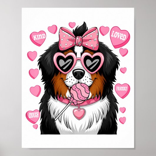 Bernese Mountain Coquette Dog Pet Lover Owner  Poster (Voorkant)