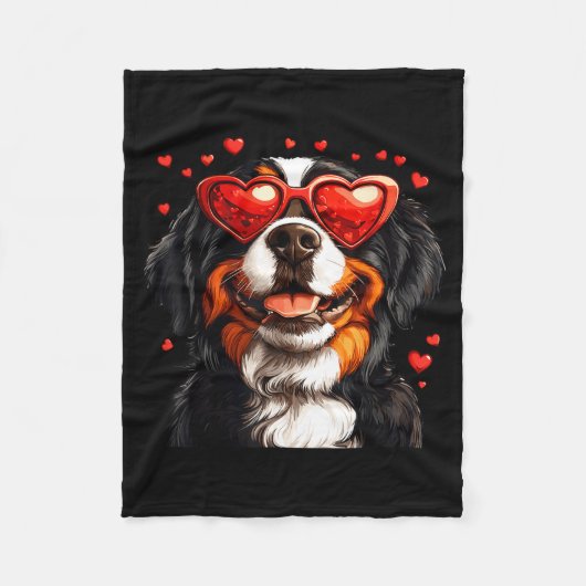 Bernese Mountain Cute Berner Dog Lover Valentines  Fleece Deken (Voorkant)