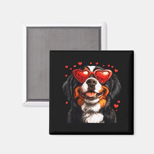 Bernese Mountain Cute Berner Dog Lover Valentines  Magneet (Voorkant / Achterkant)