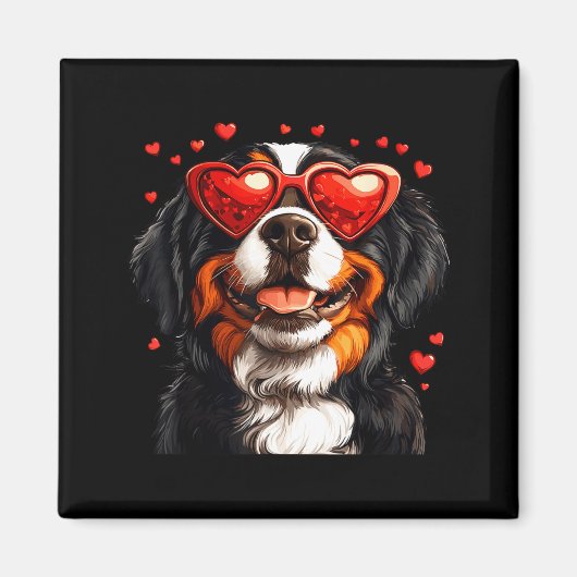 Bernese Mountain Cute Berner Dog Lover Valentines  Magneet (Voorkant)