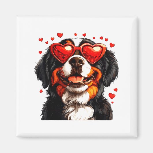 Bernese Mountain Cute Berner Dog Lover Valentines  Magneet (Voorkant)