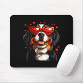 Bernese Mountain Cute Berner Dog Lover Valentines Muismat (Met muis)