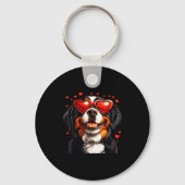 Bernese Mountain Cute Berner Dog Lover Valentines  Sleutelhanger (Voorkant)