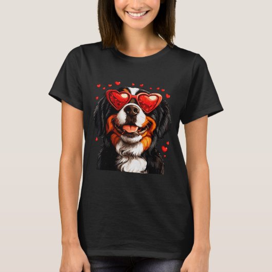 Bernese Mountain Cute Berner Dog Lover Valentines  T-shirt (Voorkant)