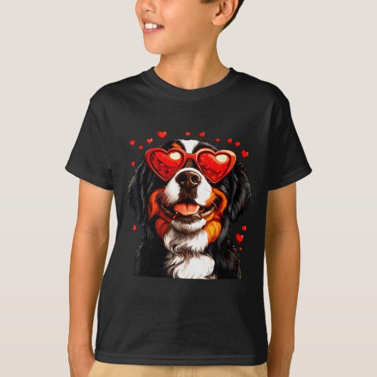 Bernese Mountain Cute Berner Dog Lover Valentines  T-shirt (Voorkant)