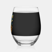 Bernese Mountain Cute Dog Halloween Jack O Lantern Wijnglas Zonder Voet (Links)