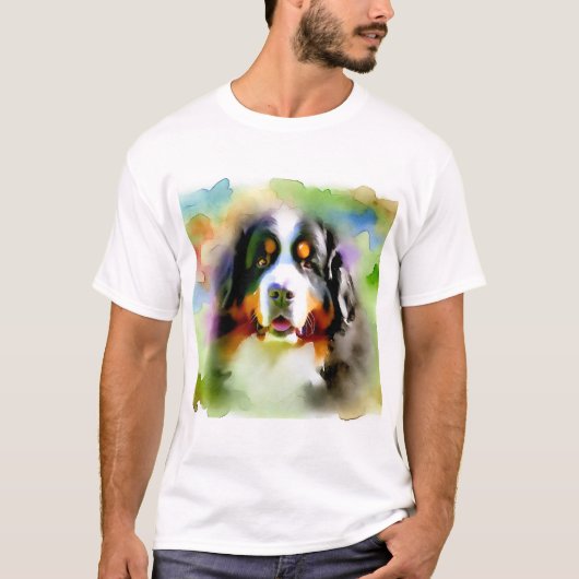 Bernese Mountain Dog 061124AREF116 - Watercolor T-shirt (Voorkant)