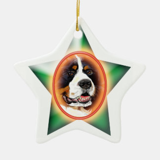 Bernese Mountain Dog aanpasbare sierbloemen Keramisch Ornament