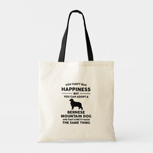 Bernese Mountain Dog Adoption Happiness Tote Bag (Achterkant)