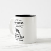Bernese Mountain Dog Adoption Happiness Tweekleurige Koffiemok (Voorkant links)
