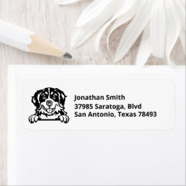 BERNESE MOUNTAIN DOG | Afbeelding op retouradres Etiket