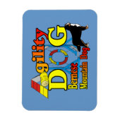 Bernese Mountain Dog Agility Magneet (Verticaal)