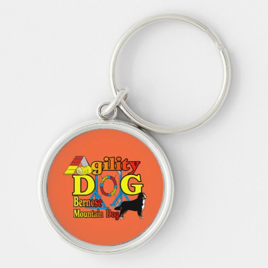 Bernese Mountain Dog Agility Sleutelhanger (Voorkant)