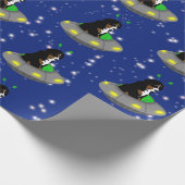 Bernese Mountain Dog Alien UFO Cadeaupapier (Hoek)