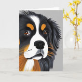 Bernese Mountain Dog alle keren Kaart (Gele Bloem)