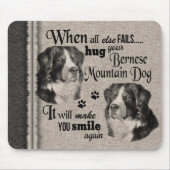 Bernese Mountain dog als alles mislukt, citaat Muismat (Voorkant)