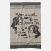 Bernese Mountain dog als alles mislukt, citaat Theedoek (Verticaal)