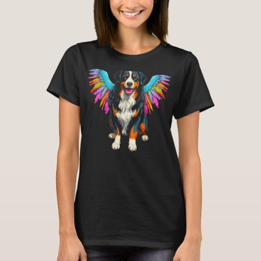 Bernese Mountain Dog Angel Wings T-shirt (Voorkant)