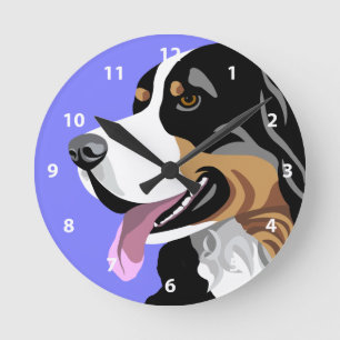 Bernese Mountain Dog Art Gifts Ronde Klok