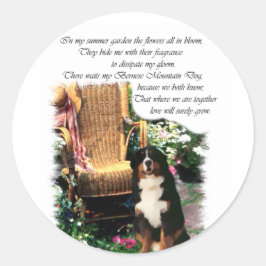 Bernese Mountain Dog Art Gifts Ronde Sticker