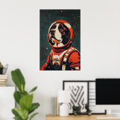 Bernese Mountain Dog Astronaut Poster, Berner Senn Poster (Thuiskantoor)