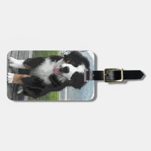 Bernese Mountain Dog bagagelabel (Voorkant horizontaal)