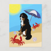 Bernese Mountain Dog Beach Briefkaart (Voorkant)