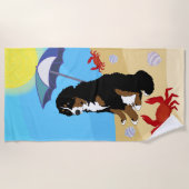 Bernese Mountain Dog Beach Towel Strandlaken (Voorkant)
