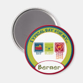 Bernese Mountain Dog (Berner) Magneet (Voorkant / Achterkant)