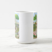 Bernese Mountain Dog bij de keramische mok Cottage (Center)