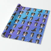 Bernese Mountain Dog Birthday Cadeaupapier (Uitgerold)